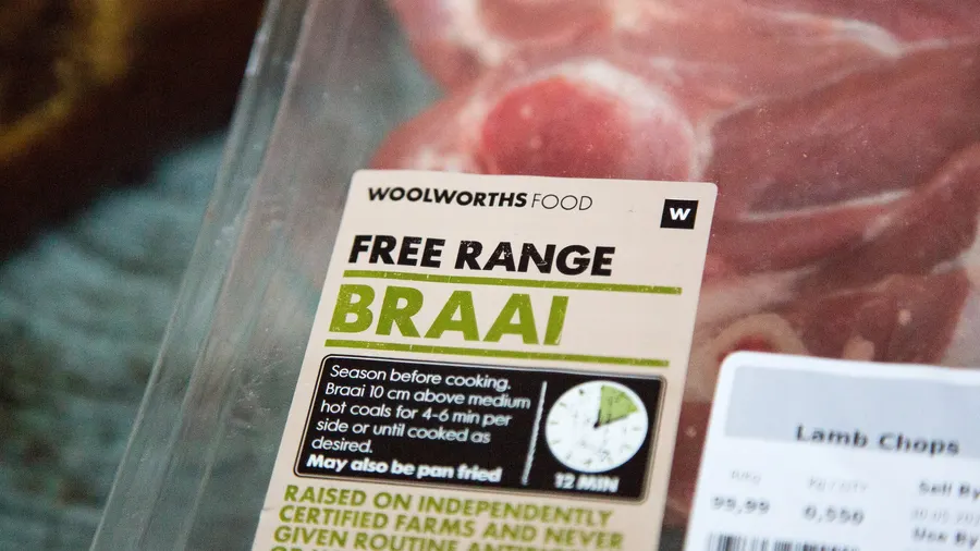 Etikett auf südafrikanischem Braai-Fleisch: zehn Zentimeter über mittlerer Glut, vier bis sechs Minuten je Seite